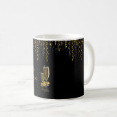 Mug Rubans dorés et Noël au champagne (Devant droit)