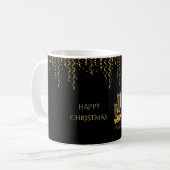 Mug Rubans dorés et Noël au champagne (Devant gauche)