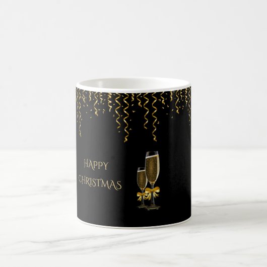Mug Rubans dorés et Noël au champagne (Centre)