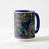 Mug Rubans entrelacés avec des couleurs assombries (Devant droit)