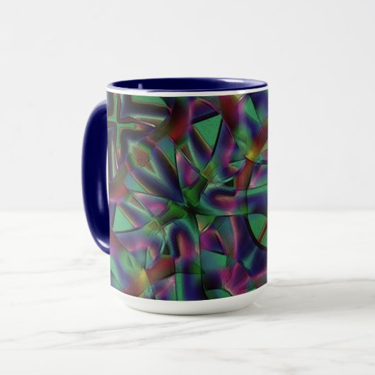 Mug Rubans entrelacés avec des couleurs assombries (Devant gauche)