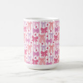 Mug Rubans et rayures pastel féminins (Centre)