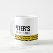Mug rubans jaunes de police anniversaire (Devant gauche)