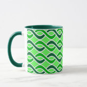 Mug Rubans modernes du milieu du siècle, tons verts (Gauche)