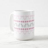 Mug Rubans roses et chatons gris (Devant gauche)