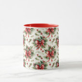 Mug Rubans Rouges et Feuilles de Houx (Centre)