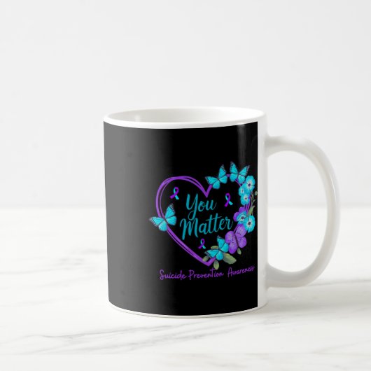Mug Rubans sarcelle violet de sensibilisation à la pré (Droite)
