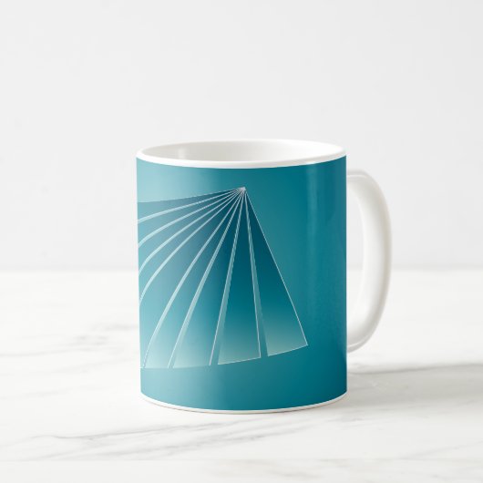 Mug Rubans turquoise (Devant droit)
