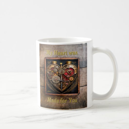 Mug Rubies Et Engrenages Coeur Steampunk Series (Droite)