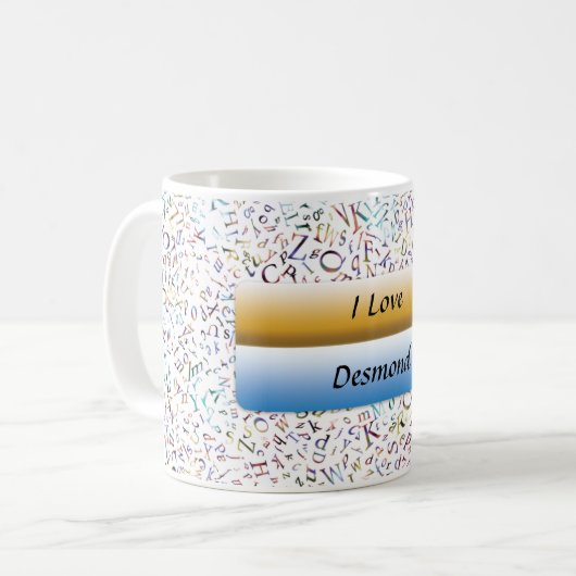 Mug Rubrique de lettre (Devant gauche)
