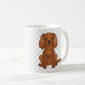 Mug Ruby Cavalier King Charles Spaniel & Paws (Devant droit)