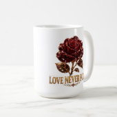 Mug Ruby Crystal Rose – Love Never Fades (Devant droit)