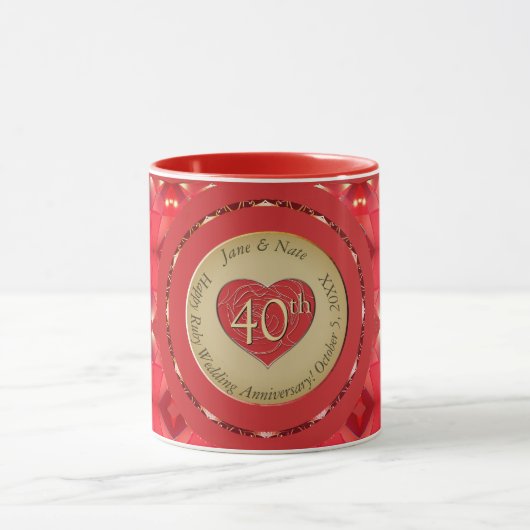 Mug Ruby du 40e anniversaire (Centre)