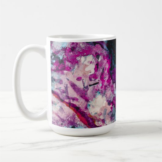 Mug Ruby et Sapphire Crystal Geode Abstrait (Gauche)