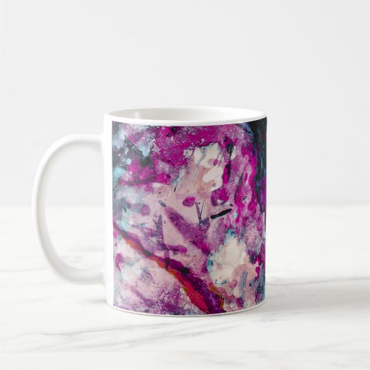 Mug Ruby et Sapphire Crystal Geode Abstrait (Gauche)