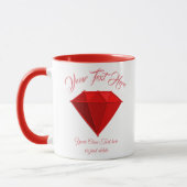 Mug Ruby Gemstone. Bijouterie. 40 Anniversaire du Mari (Gauche)