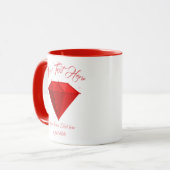 Mug Ruby Gemstone. Bijouterie. 40 Anniversaire du Mari (Devant gauche)