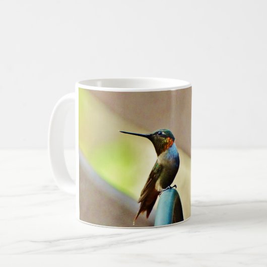 Mug Ruby perché et petit colibri vert (Devant gauche)