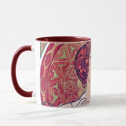 Mug Ruby (Quatre Bijoux), Alphonse Mucha (Gauche)