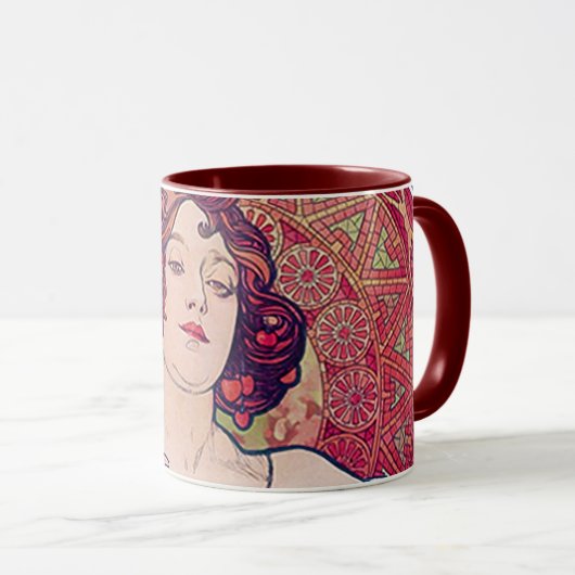 Mug Ruby (Quatre Bijoux), Alphonse Mucha (Devant droit)