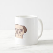 Mug Rude Pug Picking Nose Using Middle Finger Doodle (Devant droit)