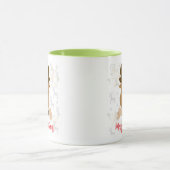 Mug Rudolph Renne Personnalisé Poignée Rouge Noël (Centre)