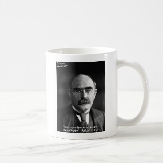 Mug Rudyard Kipling "Puppy Love" Citation Cadeaux Tee  (Droite)
