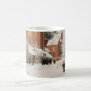 Mug Rue à Roskilde 1836 Scène de Noël