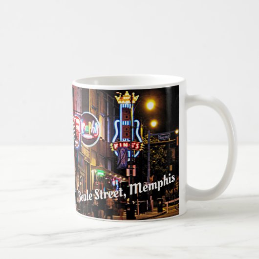 Mug Rue de Beale, Memphis, scène de nuit de Tennesee (Droite)