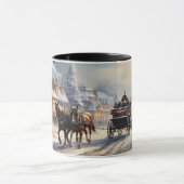 Mug Rue de transport de Noël à cheval (Centre)