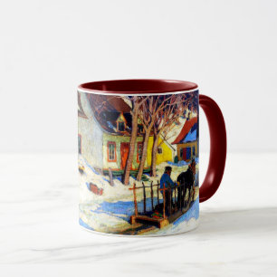Mug Rue du village de Québec - Oeuvre de Clarence Gagn