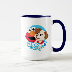 Mug Rue Sésame   Badge Elmo & Tango
