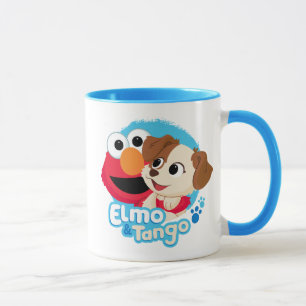Mug Rue Sésame   Badge Elmo & Tango