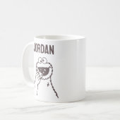 Mug Rue Sésame | Cookie Monster | Ajouter Votre Nom (Devant gauche)
