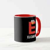 Mug Rue Sésame | E est pour Elmo (Devant droit)