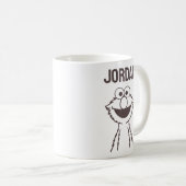 Mug Rue Sésame | Elmo Bright | Ajouter Votre Nom (Devant droit)