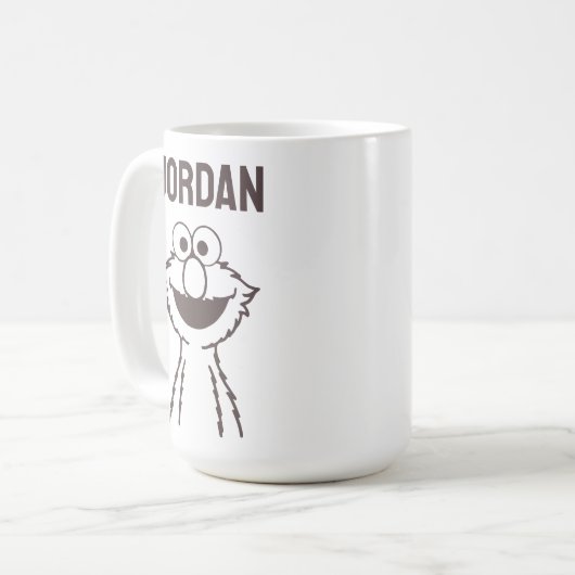 Mug Rue Sésame | Elmo Bright | Ajouter Votre Nom (Devant gauche)