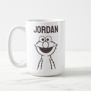 Mug Rue Sésame Elmo Bright Ajouter Votre Nom
