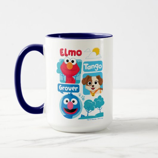 Mug Rue Sésame | Elmo, Tango, & Grover Park Graphic (Gauche)