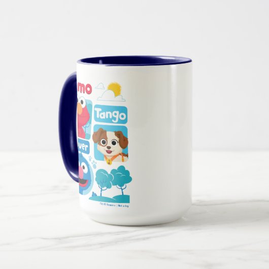 Mug Rue Sésame | Elmo, Tango, & Grover Park Graphic (Devant gauche)