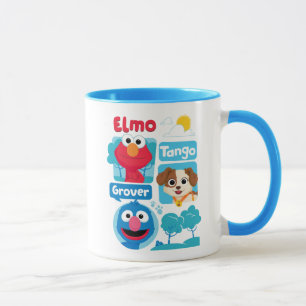 Mug Rue Sésame   Elmo, Tango, & Grover Park Graphic