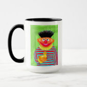 Mug Rue Sésame | Ernie avec Duckie en caoutchouc (Gauche)