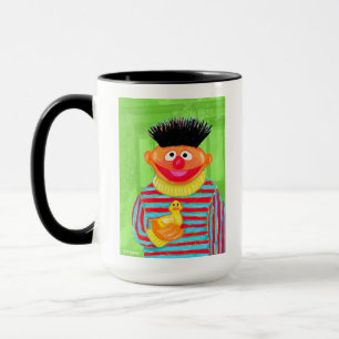 Mug Rue Sésame   Ernie avec Duckie en caoutchouc