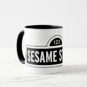 Mug Rue Sésame | Logo B&W (Devant gauche)