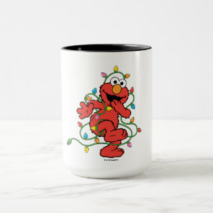 Mug Rue Sésame   Lumières de Noël Elmo