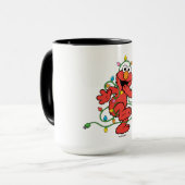 Mug Rue Sésame | Lumières de Noël Elmo (Devant gauche)