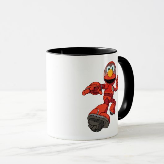 Mug Rue Sésame | Méca Builders Elmo En Action (Devant droit)