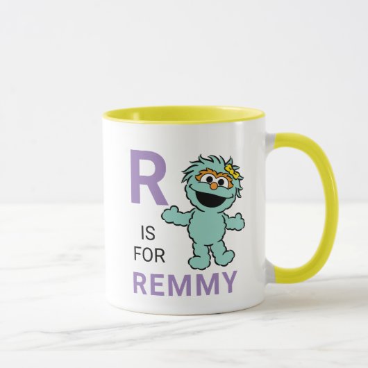 Mug Rue Sésame | R est pour Rosita | Ajouter Votre Nom (Droite)