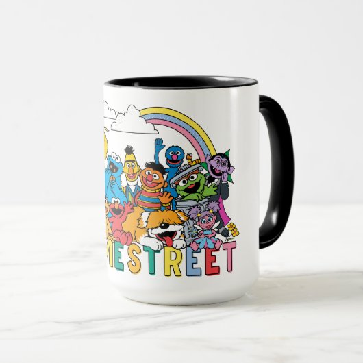 Mug Rue Sésame | Rainbow Wave (Devant droit)