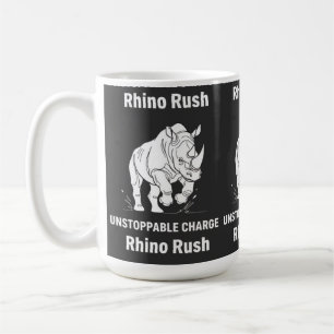 Mug Ruée de rhinocéros Charge irrésistible Minimaliste